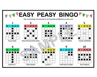 Bingo behavior Etsy photo relating to Bingo Patterns Printable referred to as Bingo layouts Etsy
